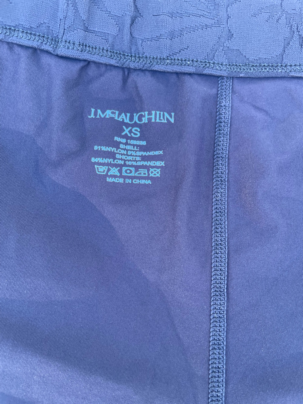 J. McLaughlin Navy Textured Floral Mini Skirt - Picture 8 of 8